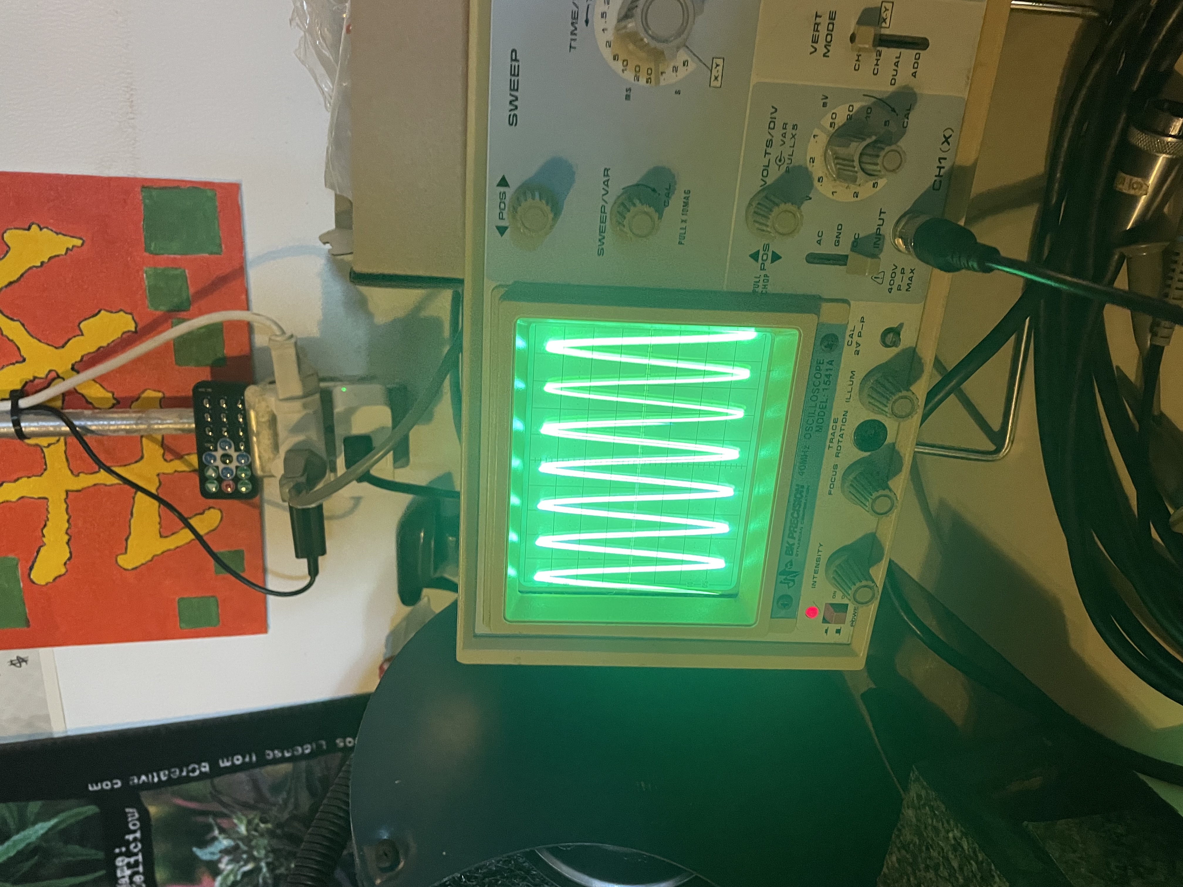 Oscilloscope in the repair shop