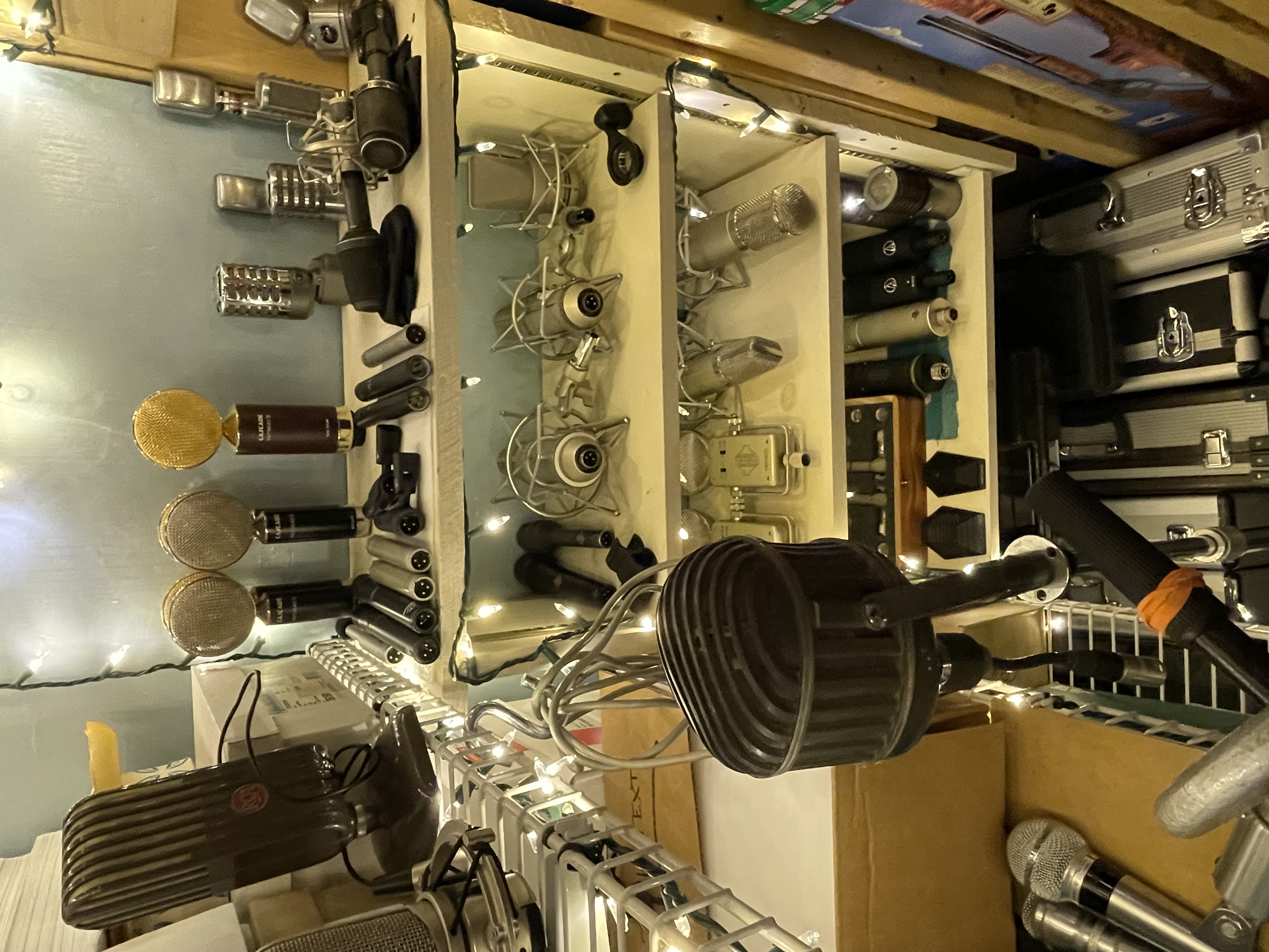 Mic closet in the studio
